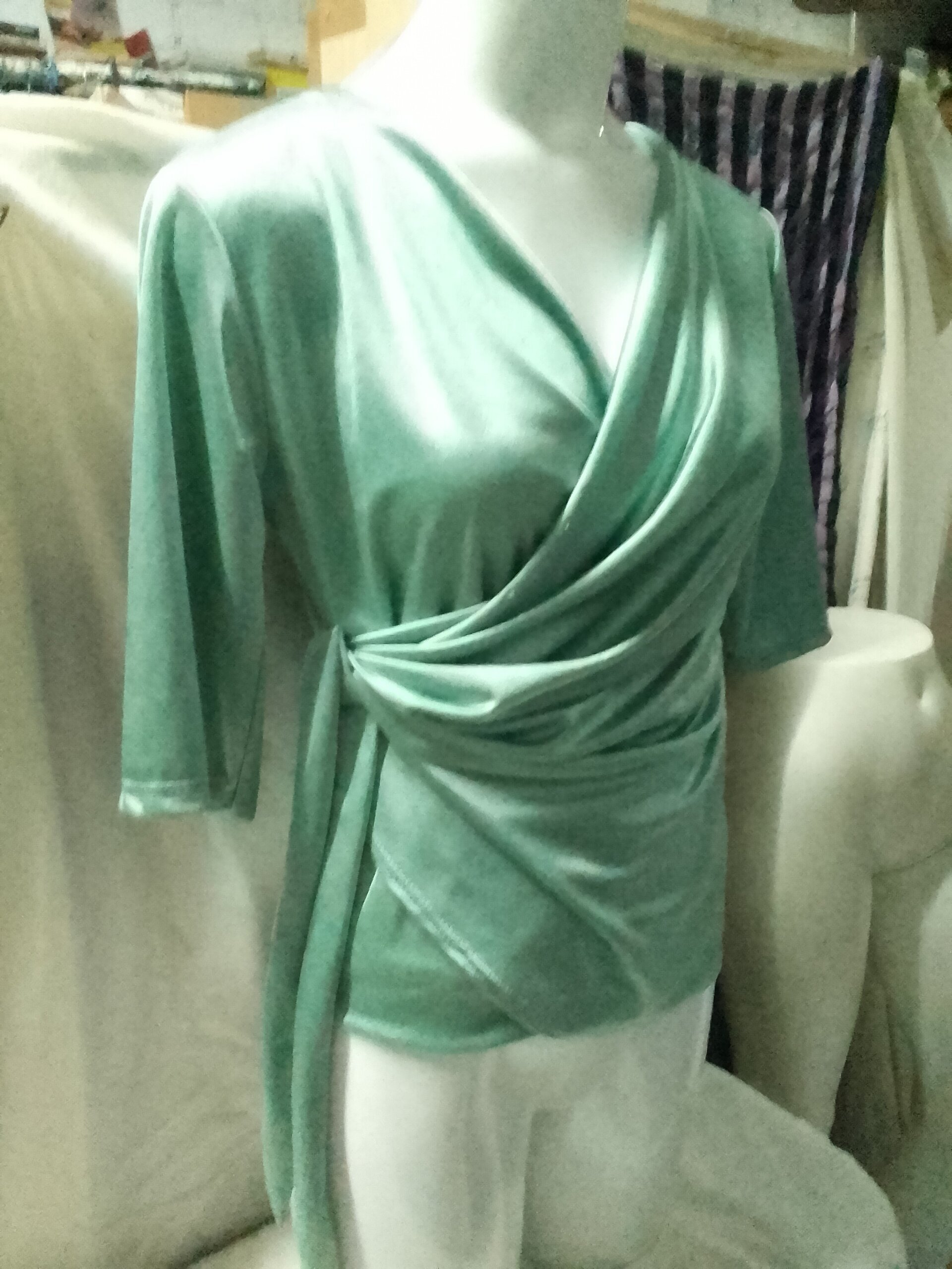 Blusa mujer manga larga con lazo a la cintura - 5