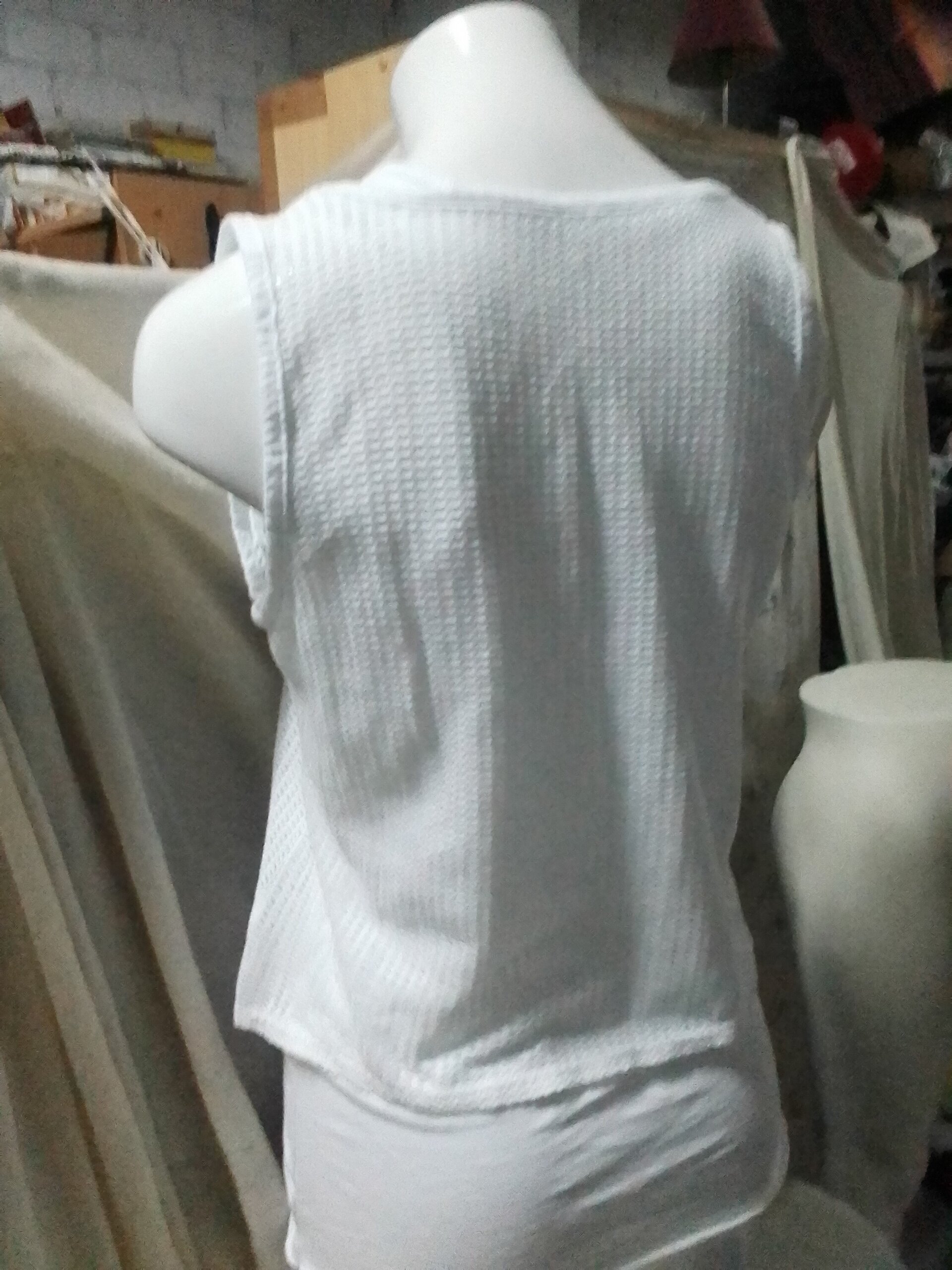 Blusa calada + camiseta de tirantes algodón 2X1 - 2