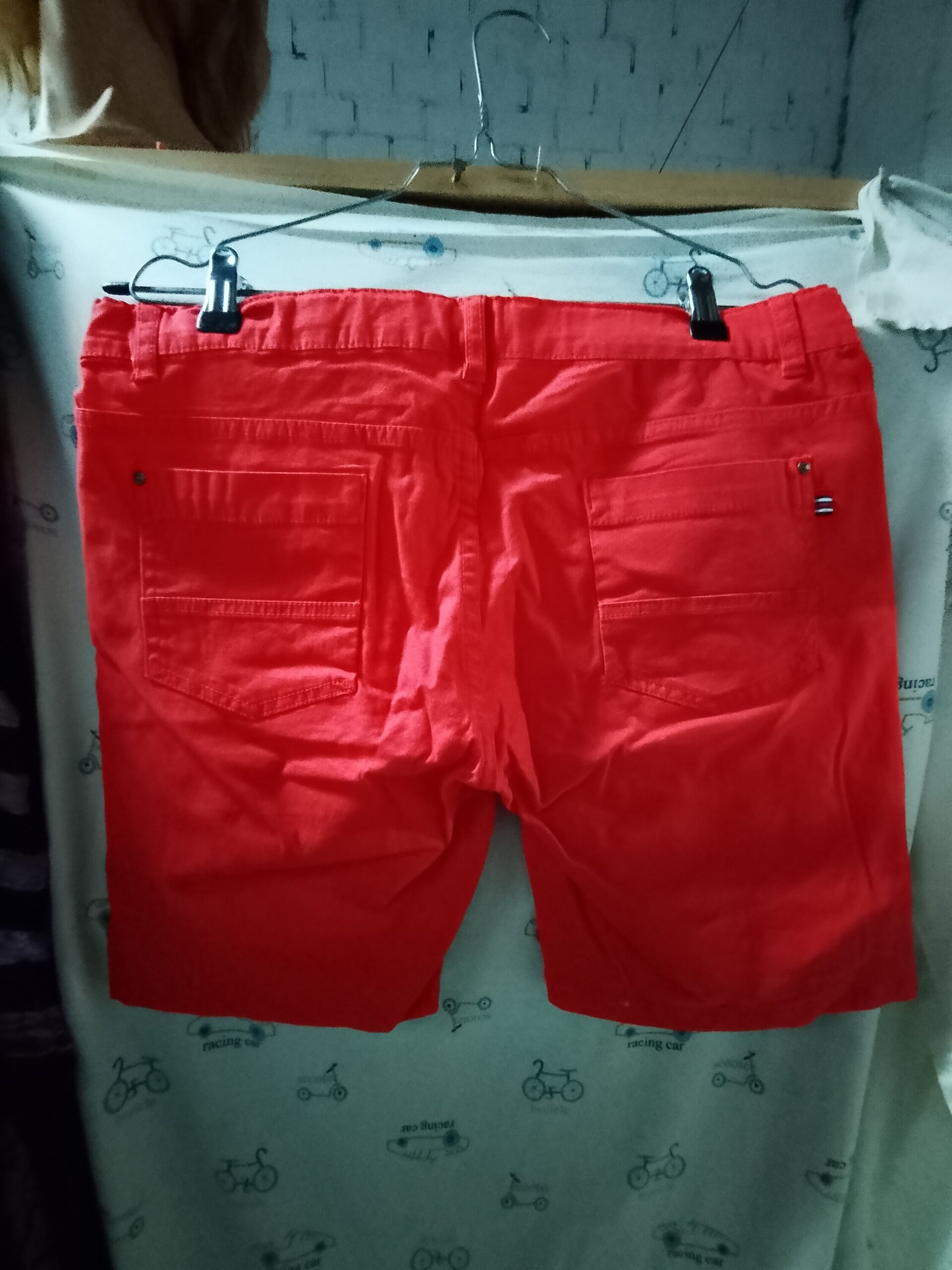 Pantalón corto mujer vaquero rojo - 2