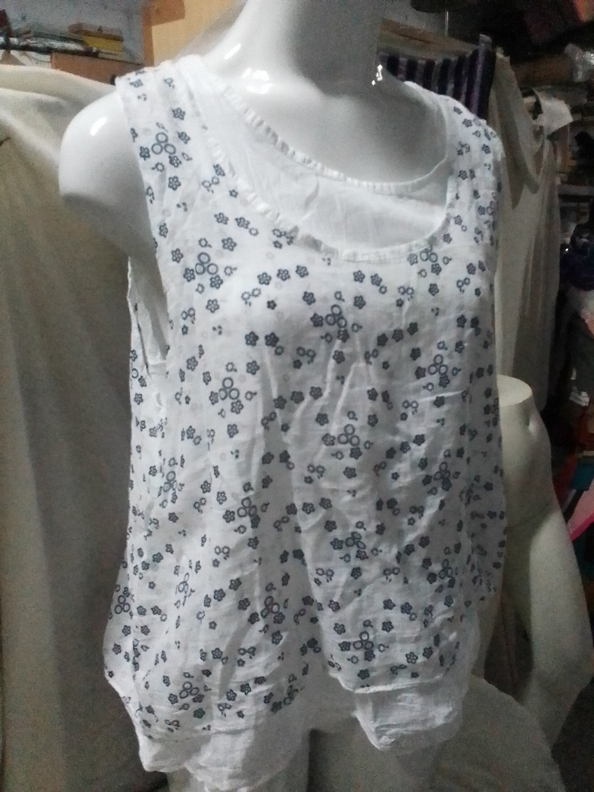 Blusa + camiseta italiana sin mangas - 2