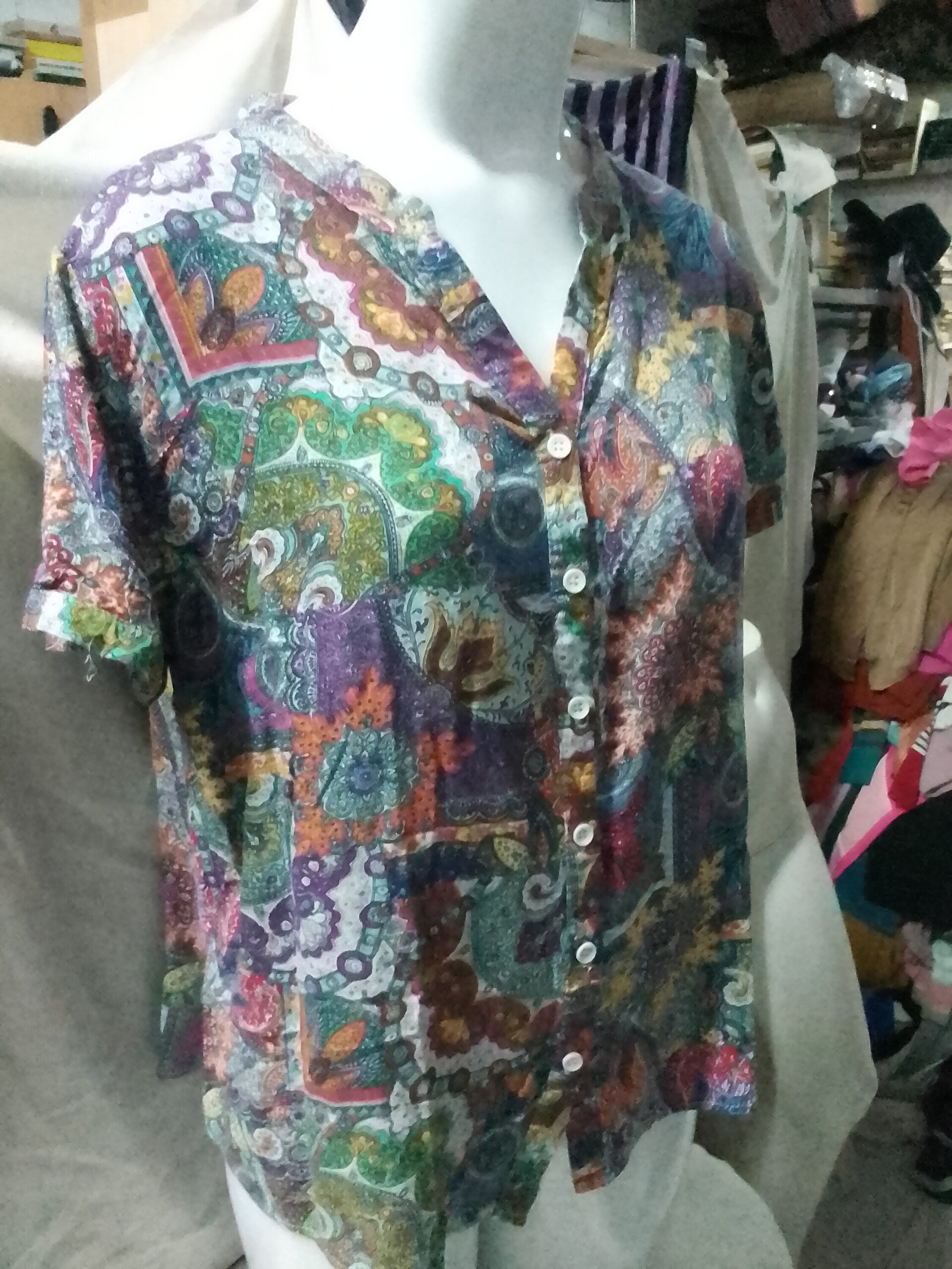 Camisa boho manga corta - 4
