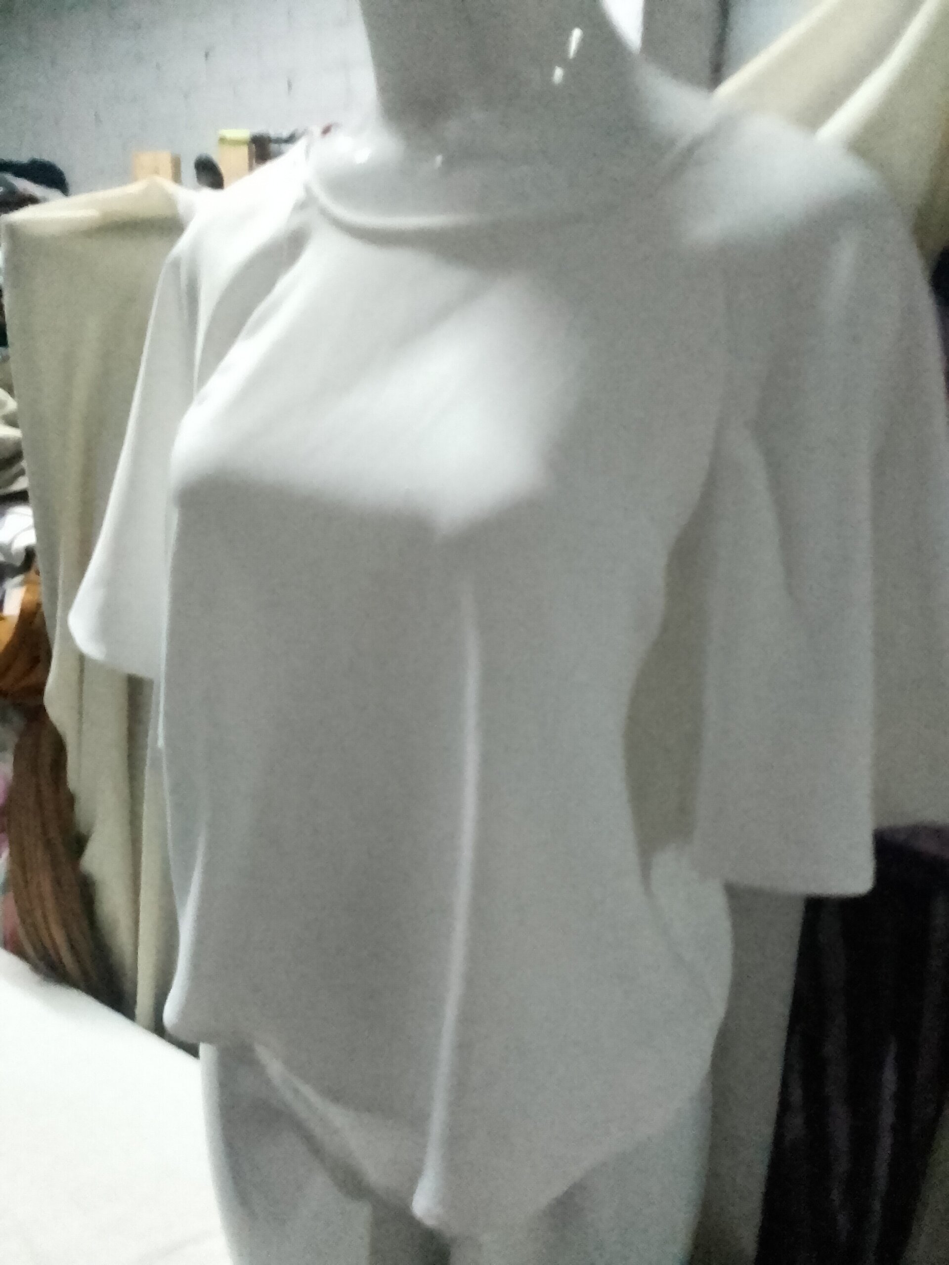 Blusa manga corta color hueso - 3