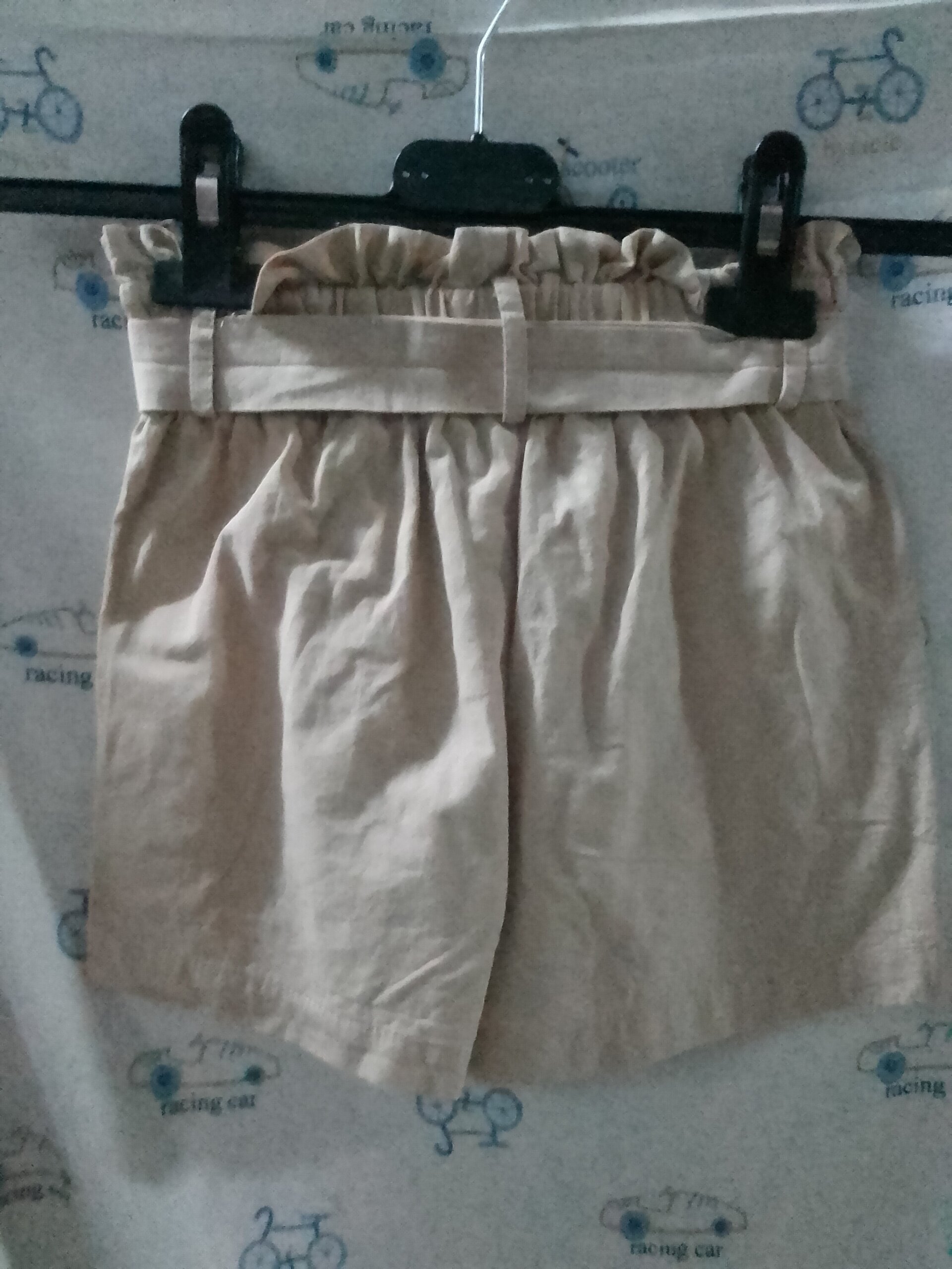 Pantalón corto niña con cinturón de tela - 2