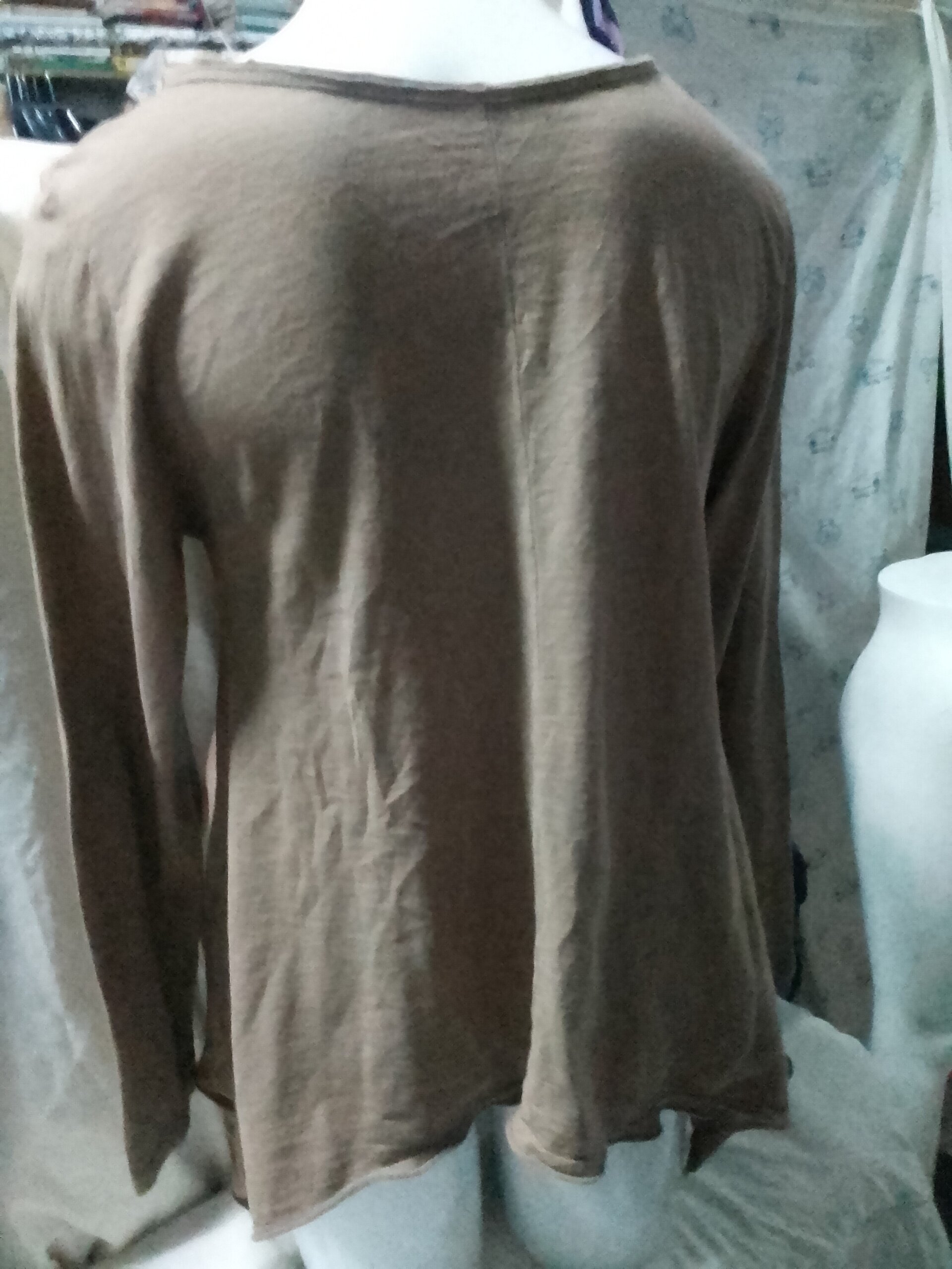 Blusa manga larga con vuelo - 6