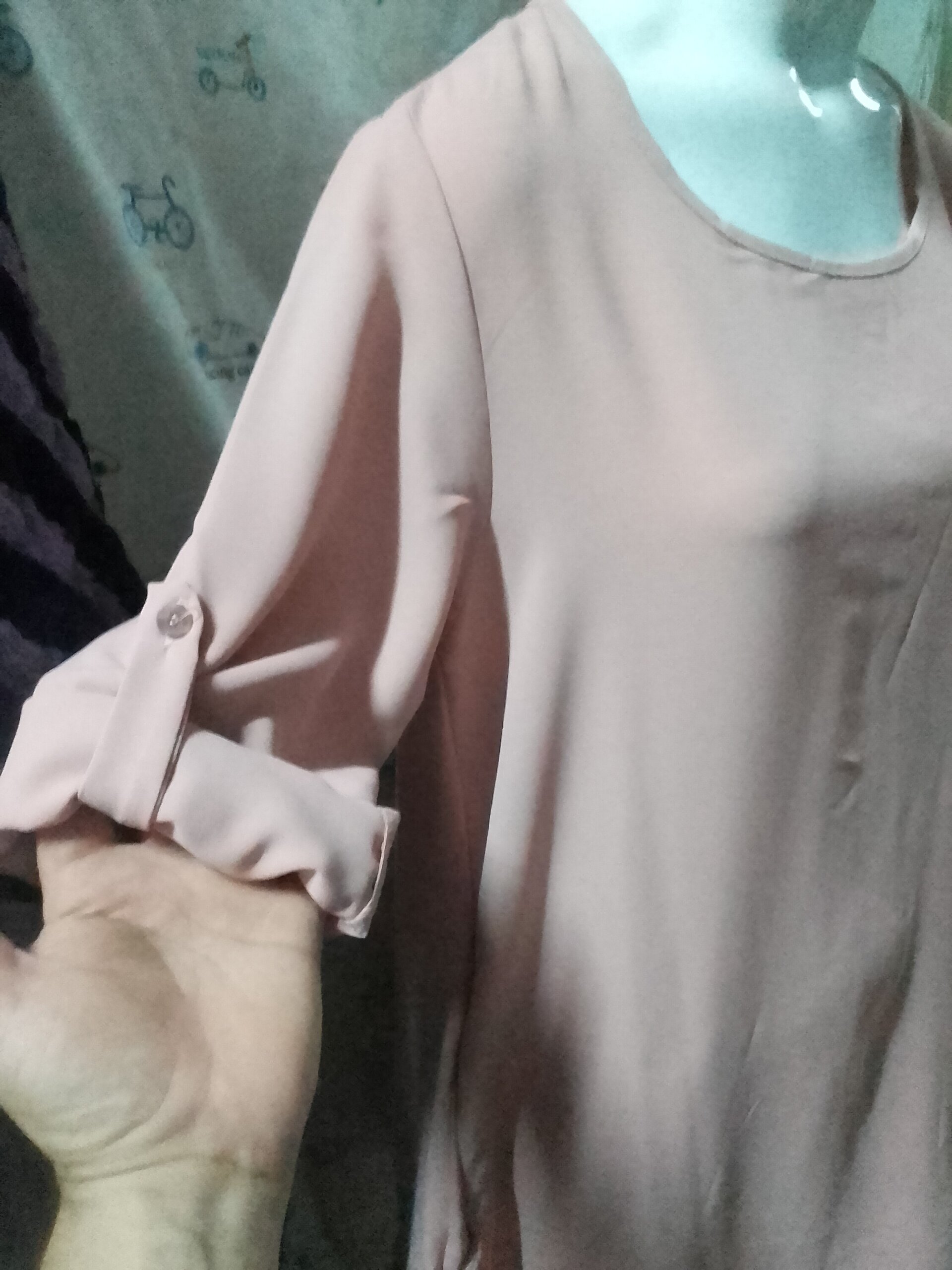 Vestido hasta la rodilla manga larga - 5