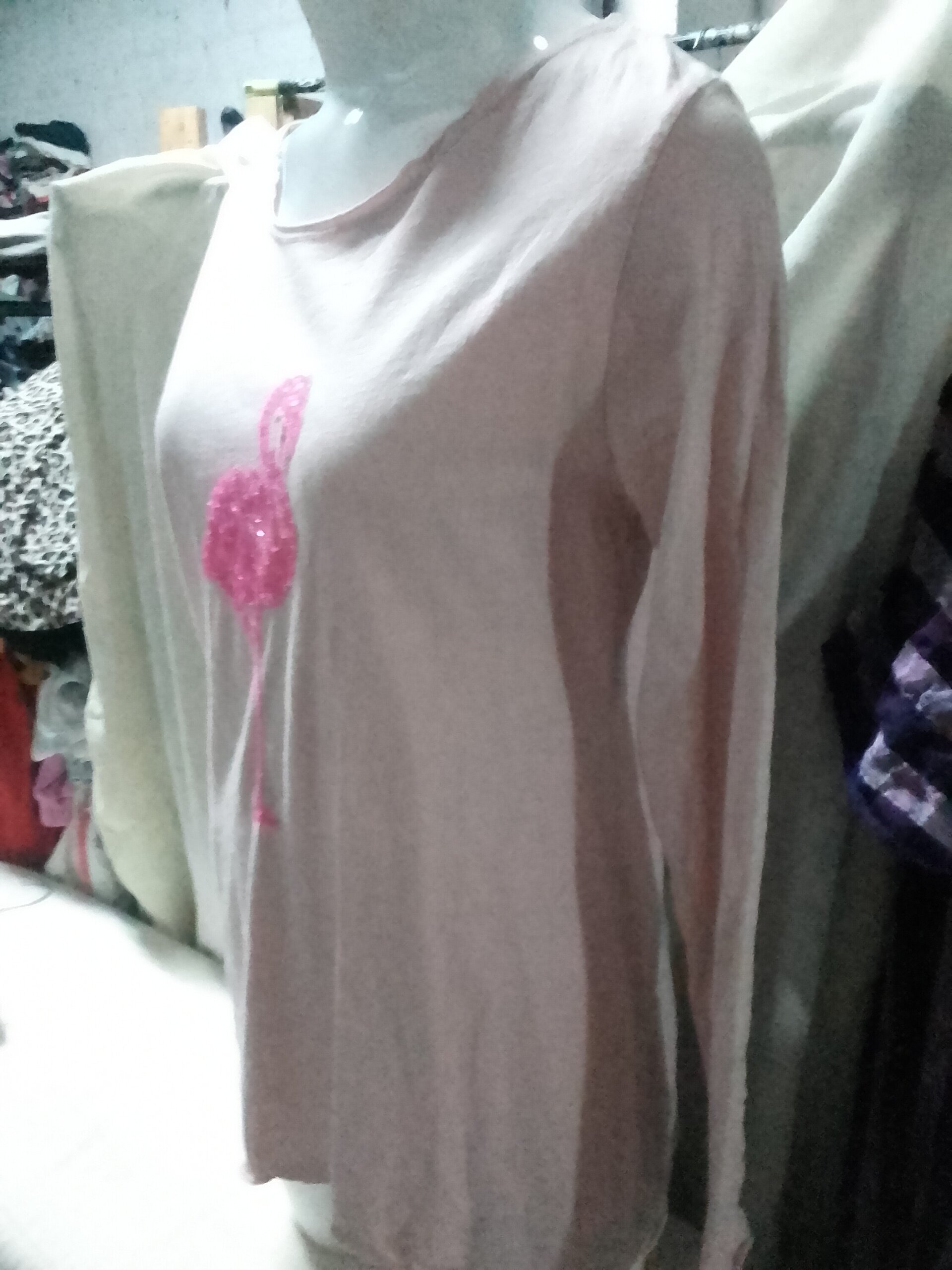 Camiseta manga larga mujer flamenco rosa - 2