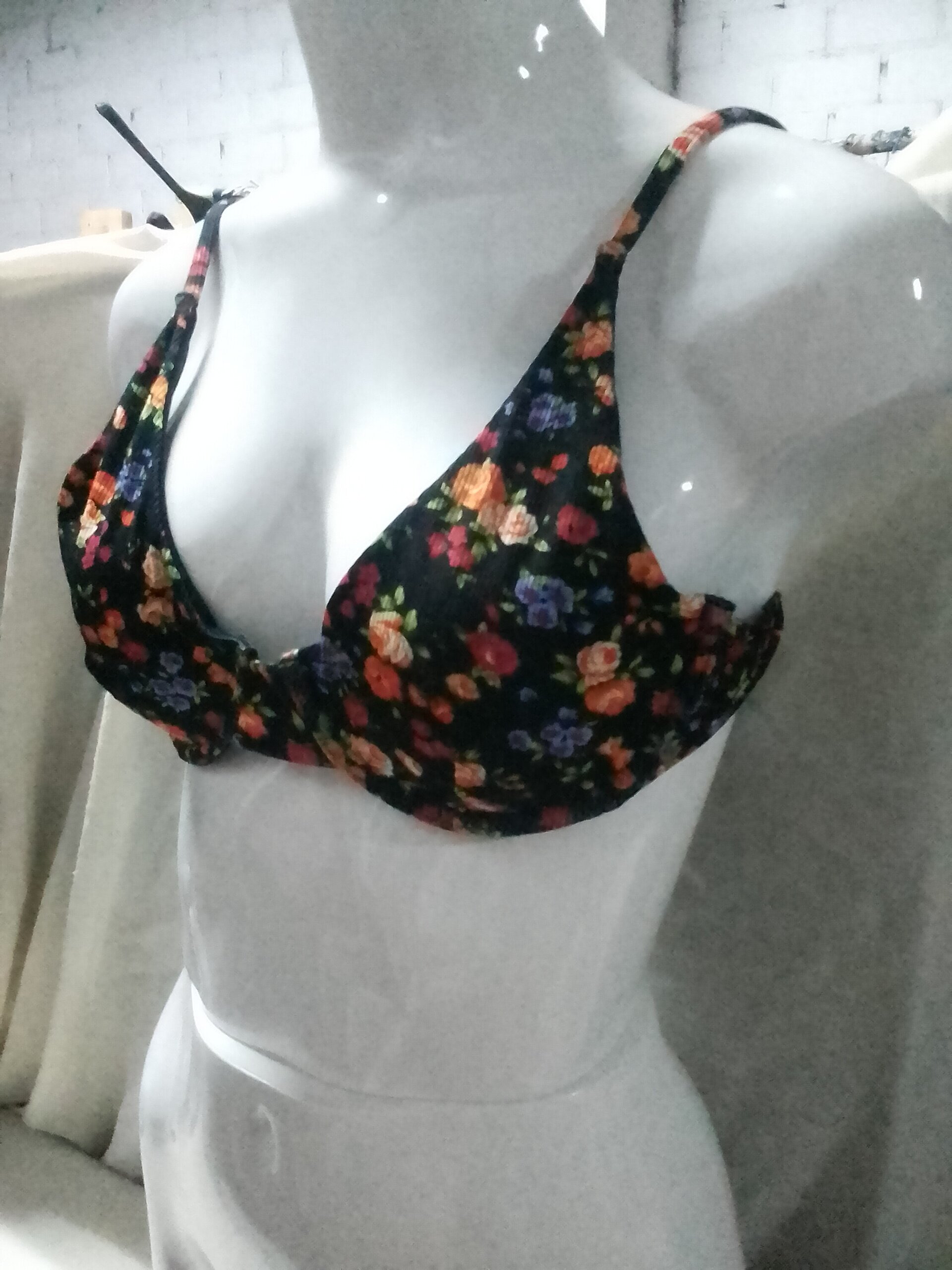 Parte superior bikini estampado - 1