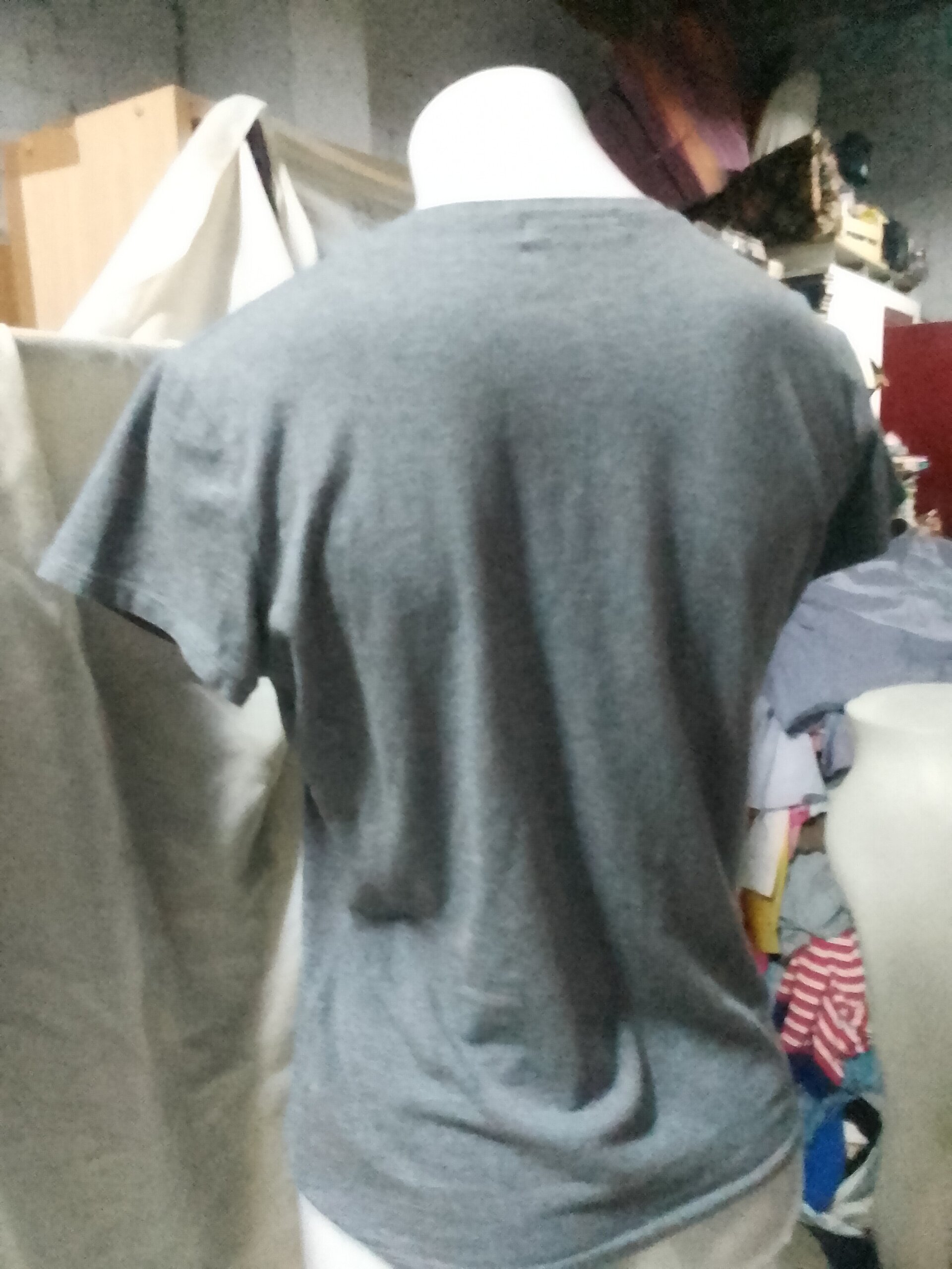 Camiseta mujer gris de algodón - 2