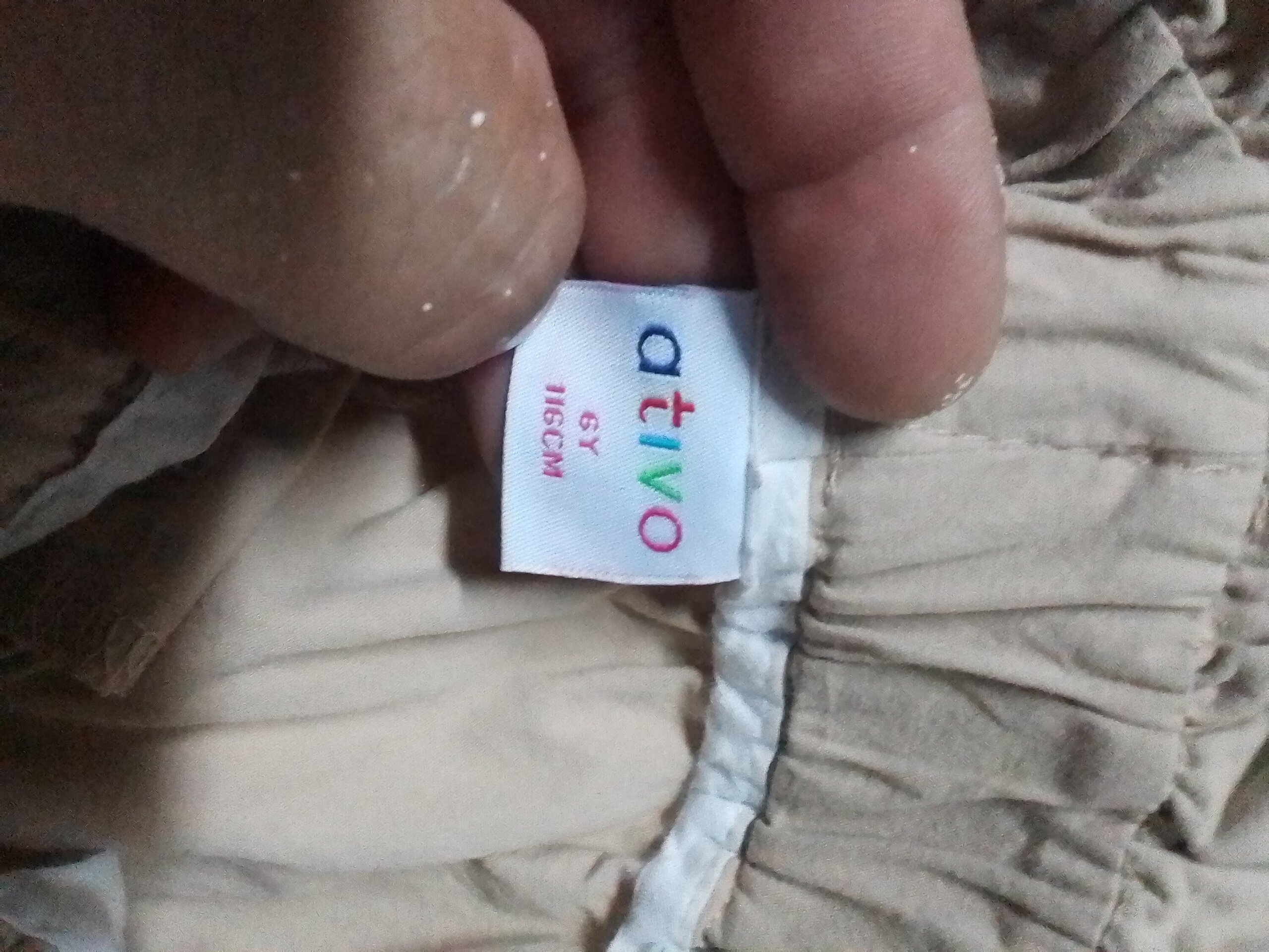 Pantalón corto niña con cinturón de tela - 3