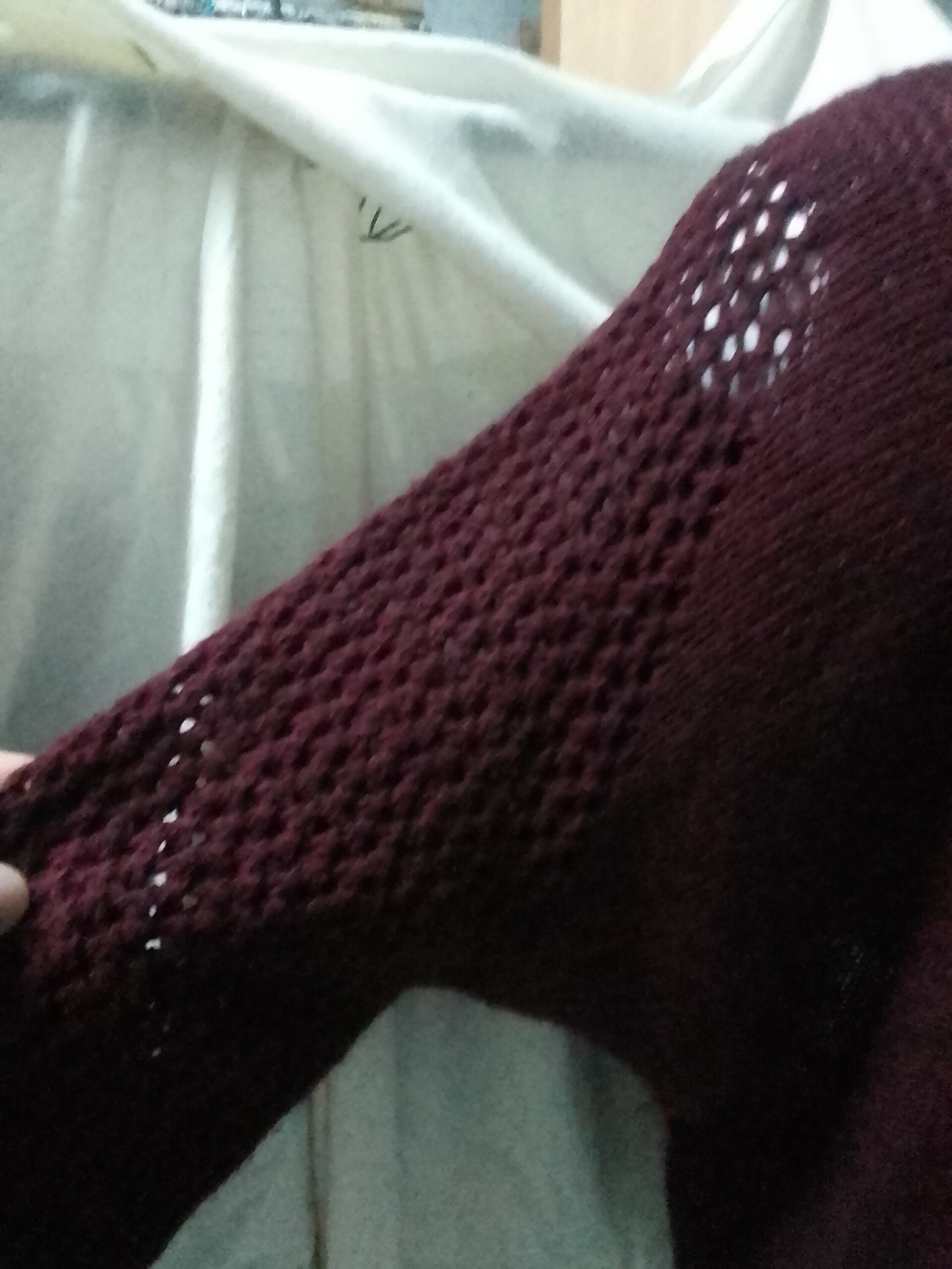 Jersey burdeos manga larga cuello ancho - 5