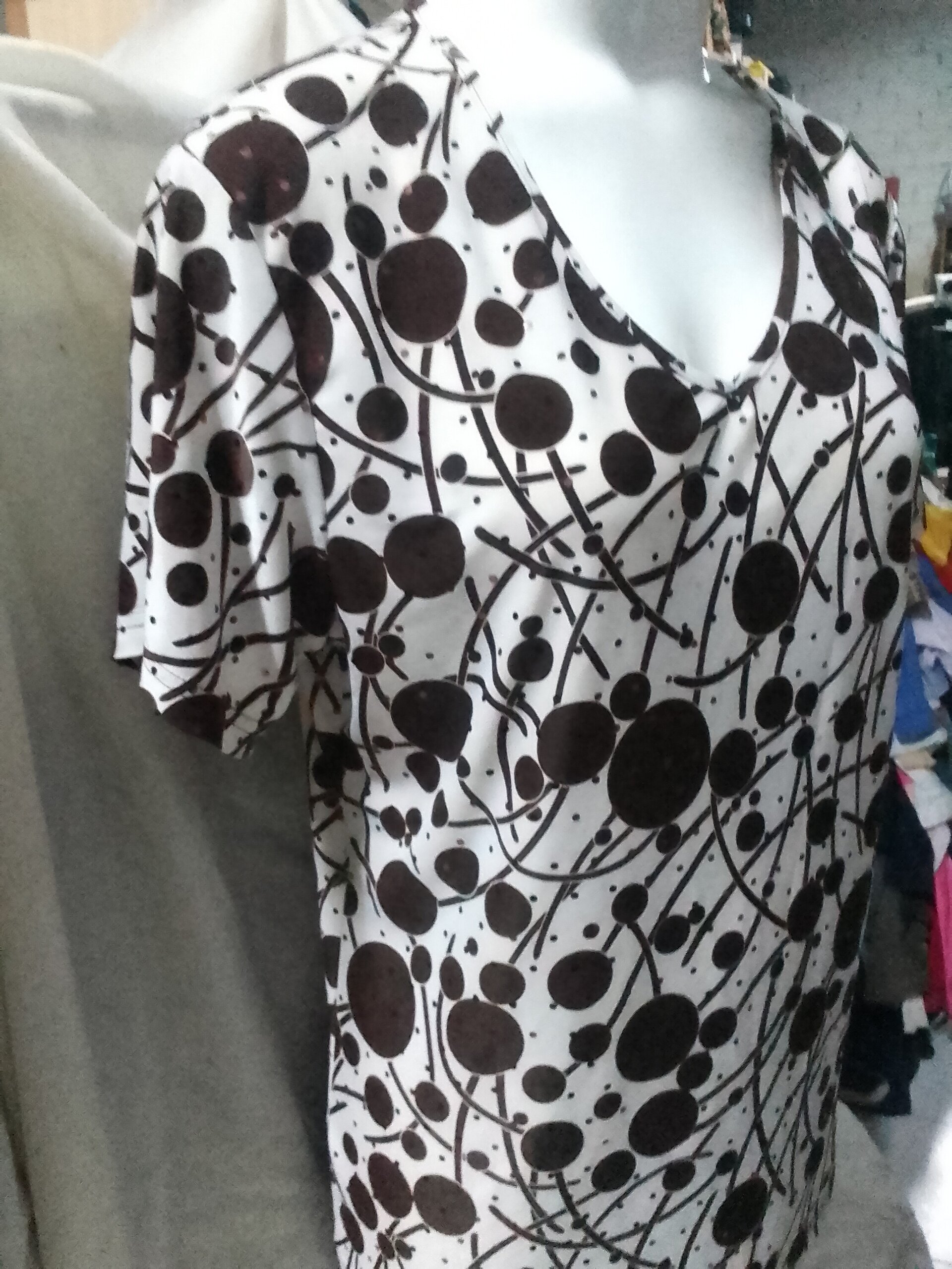 Blusa mujer manga corta estampada - 5