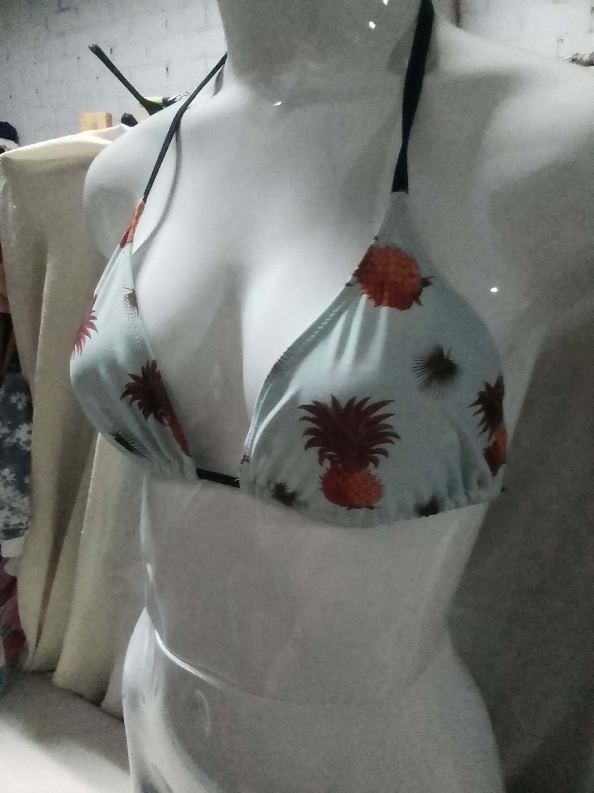 Sujetador bikini con estampado piñas - 4