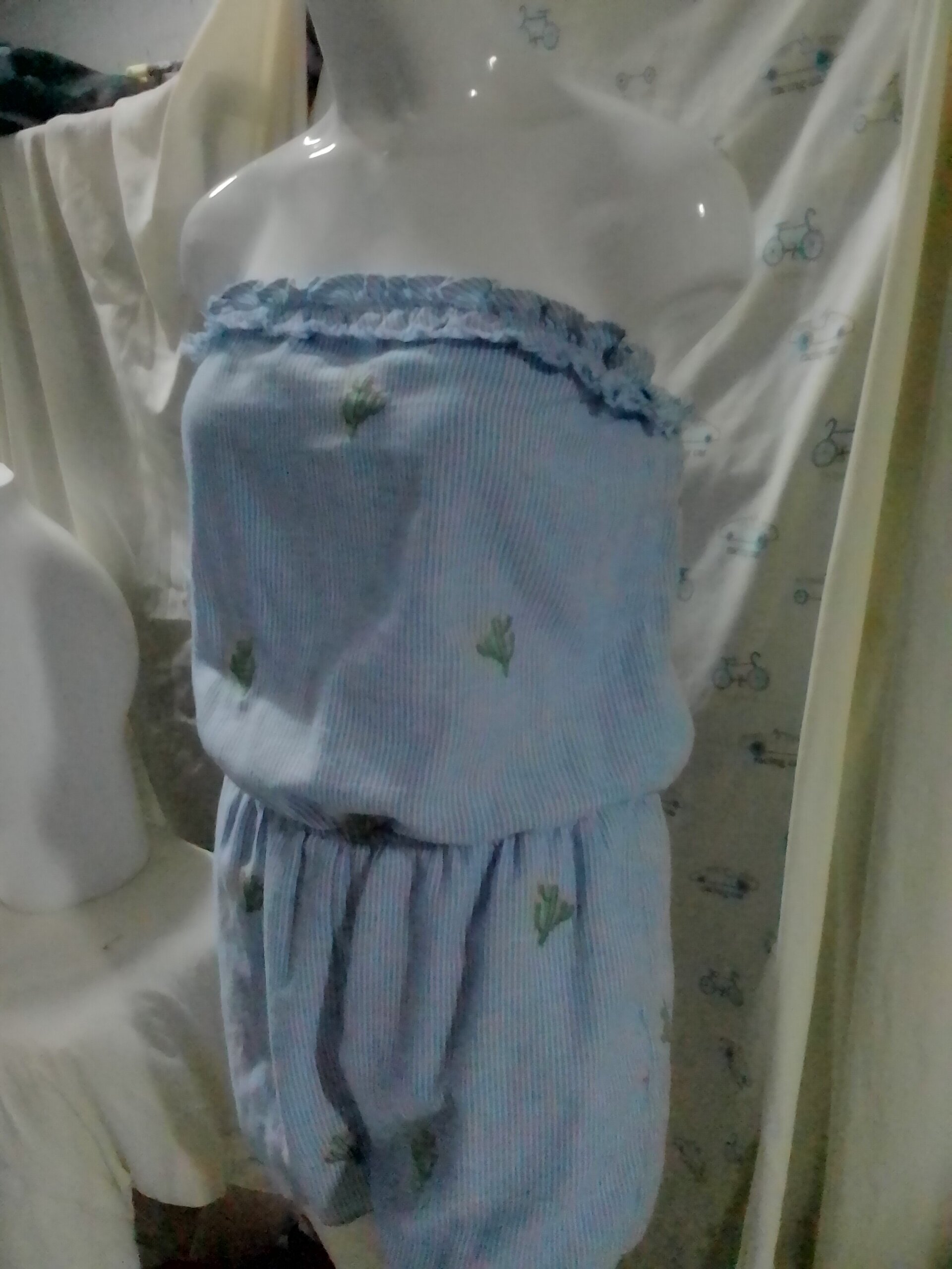 Mono short mujer a rayas con escote - 5