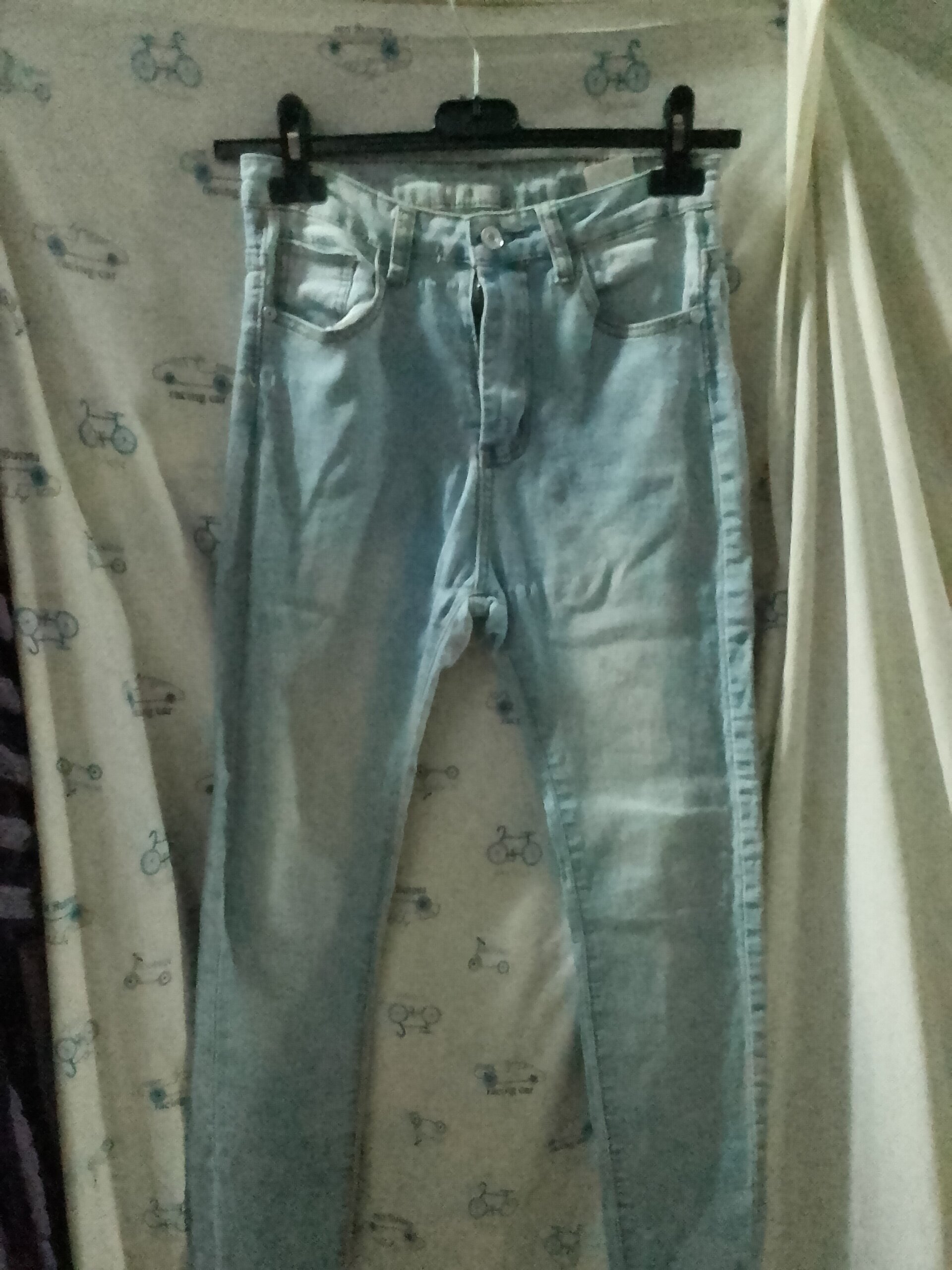 Pantalón vaquero elástico pitillo - 1