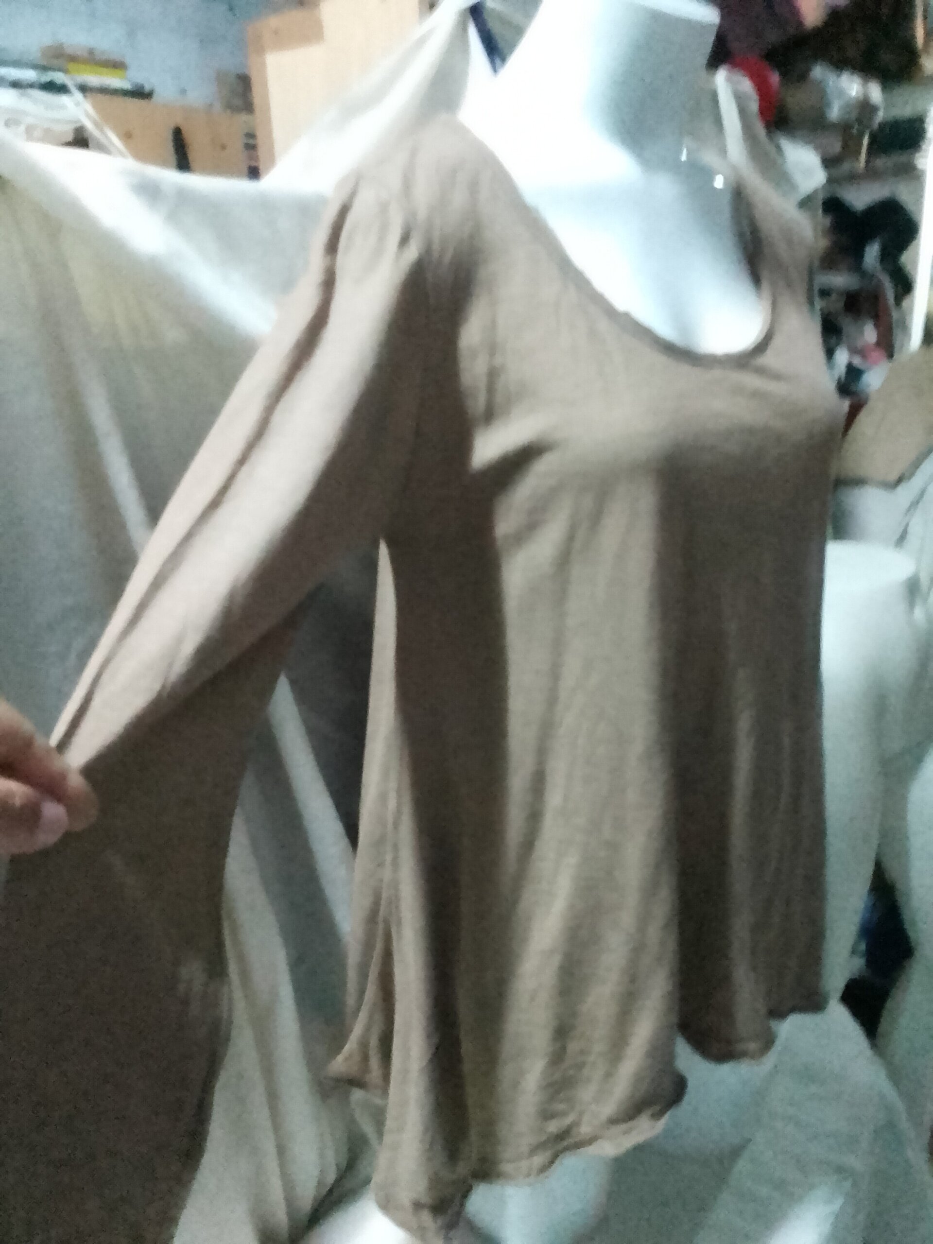 Blusa manga larga con vuelo - 3