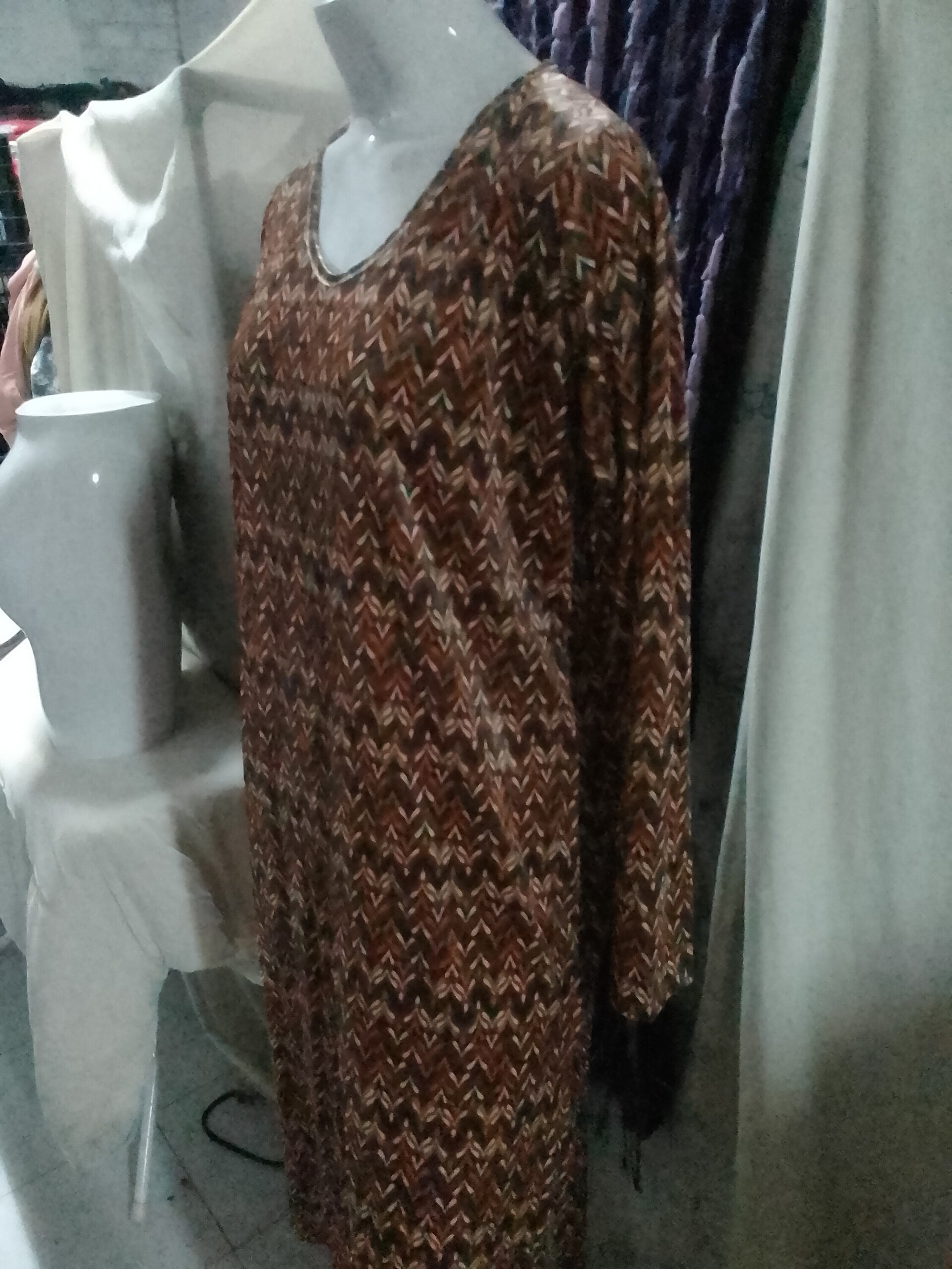 Vestido túnica manga larga - 1