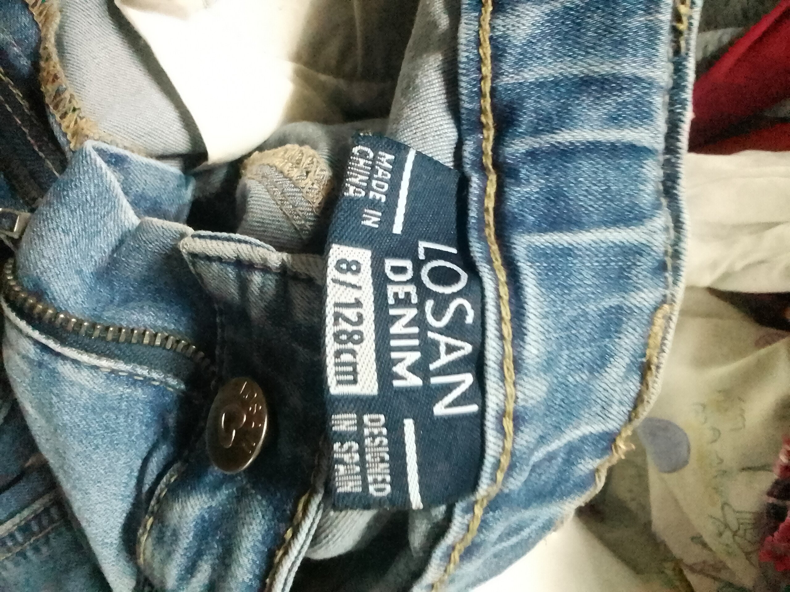 Vaquero roto niña algodón - 4