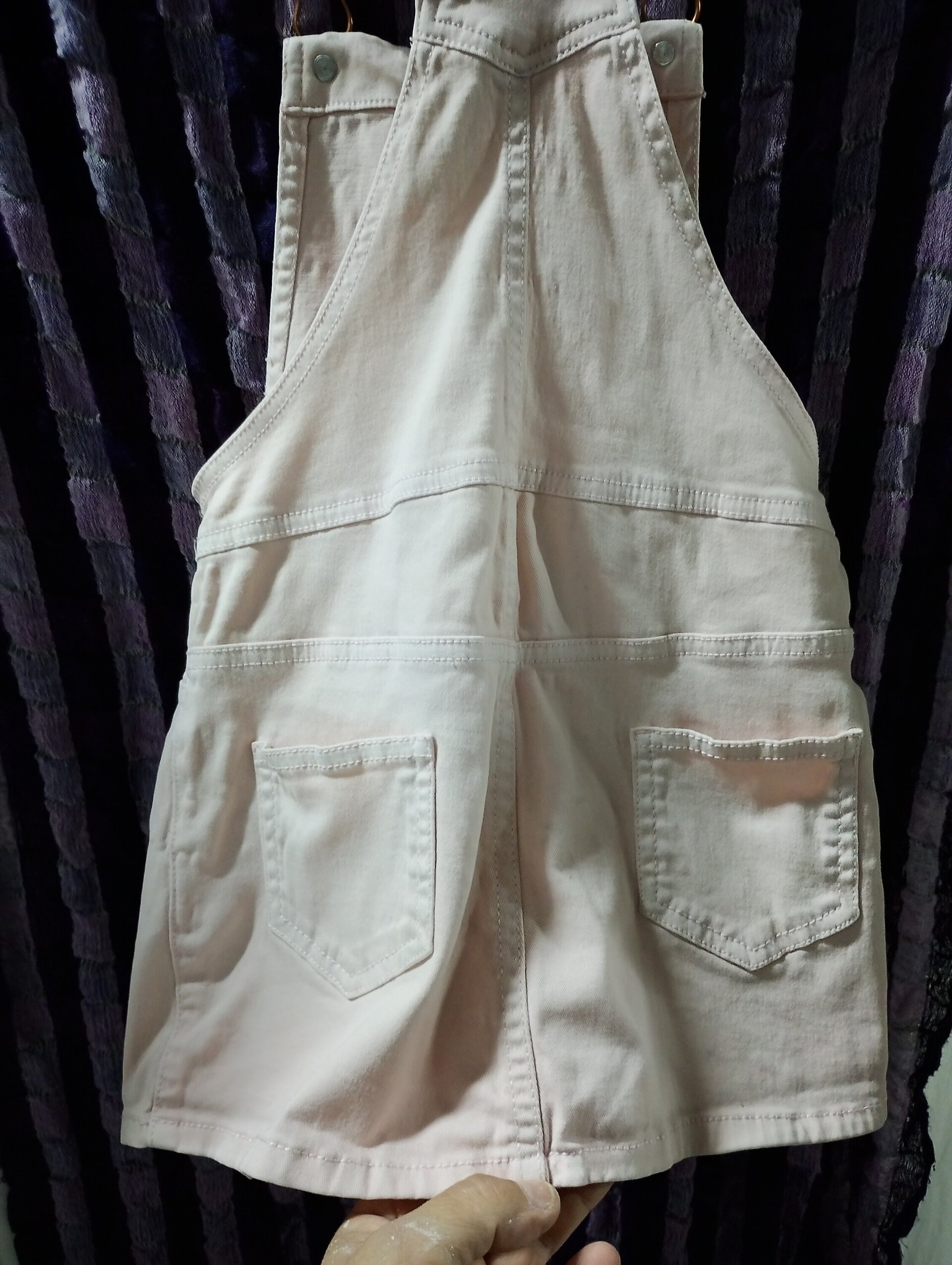 Falda elástica niña con peto y tirantes - 3