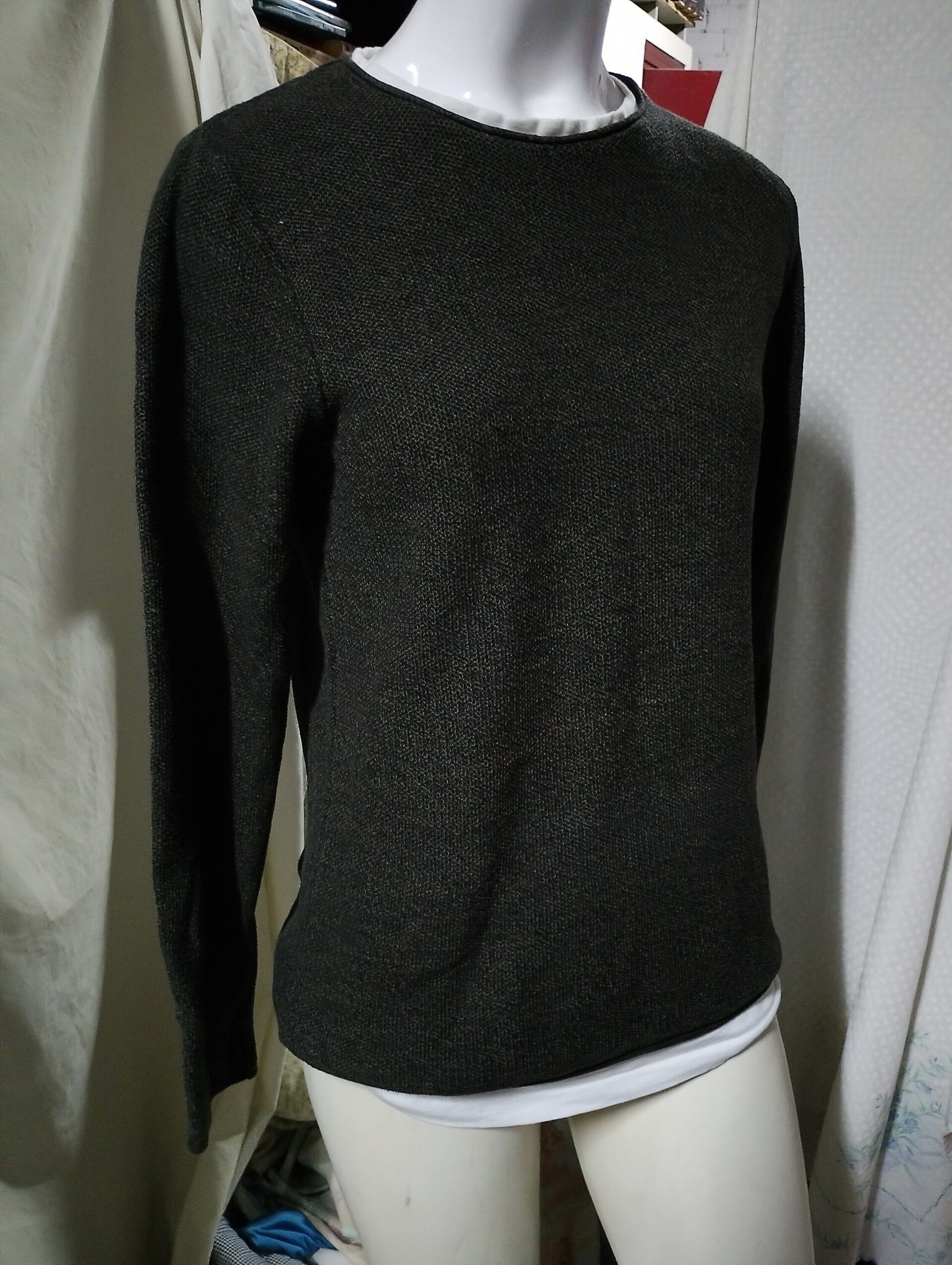 Jersey fino mujer gris oscuro - 4