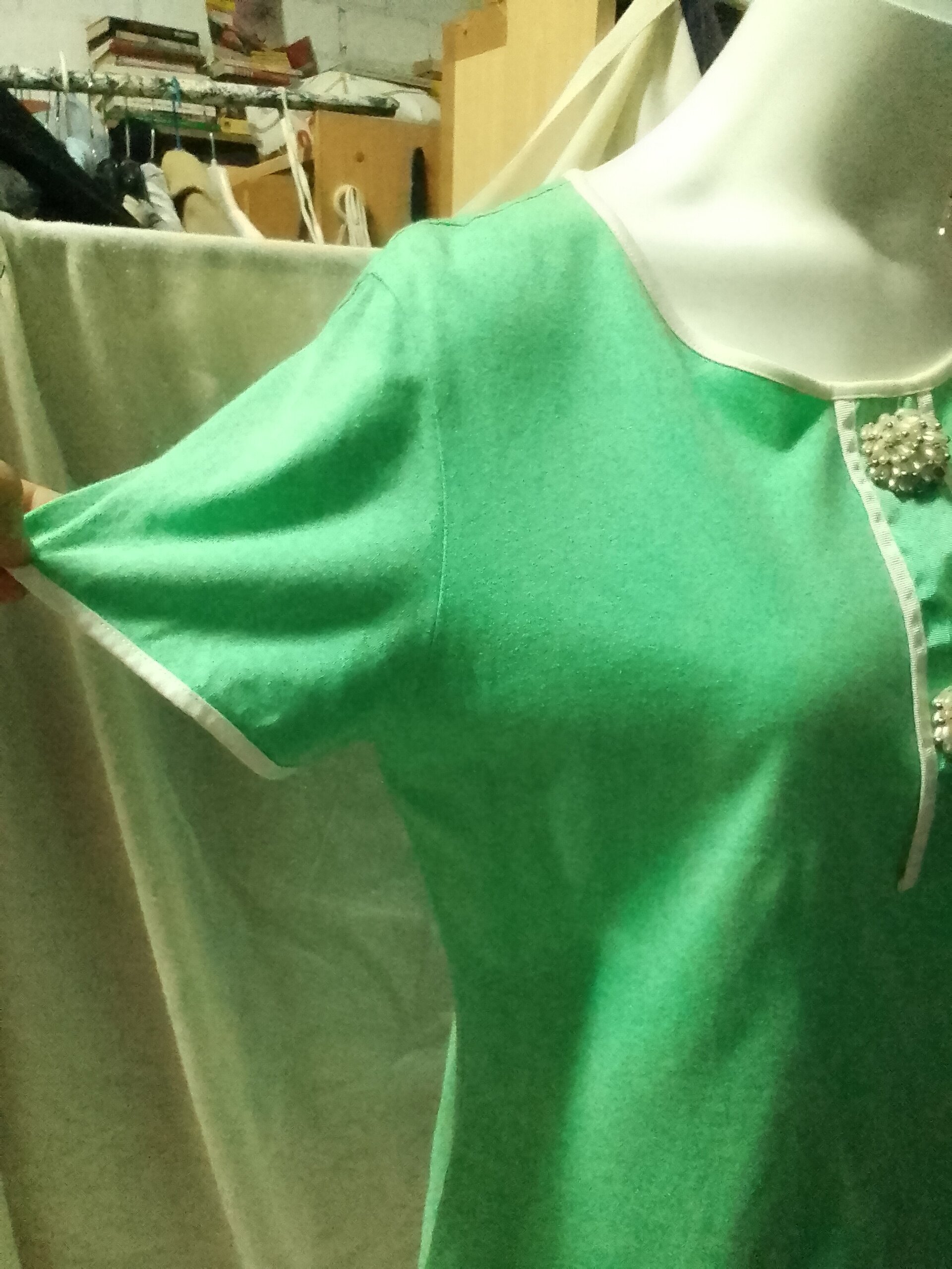 Blusa manga corta con abalorios - 2