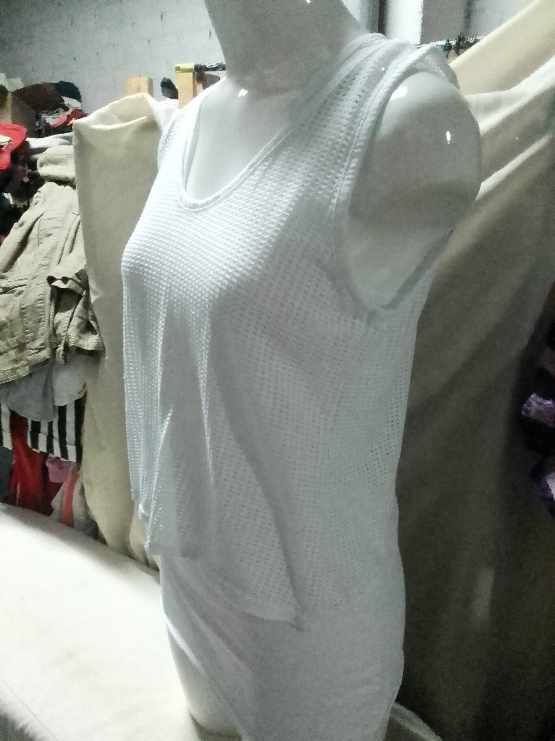 Blusa calada + camiseta de tirantes algodón 2X1 - 1