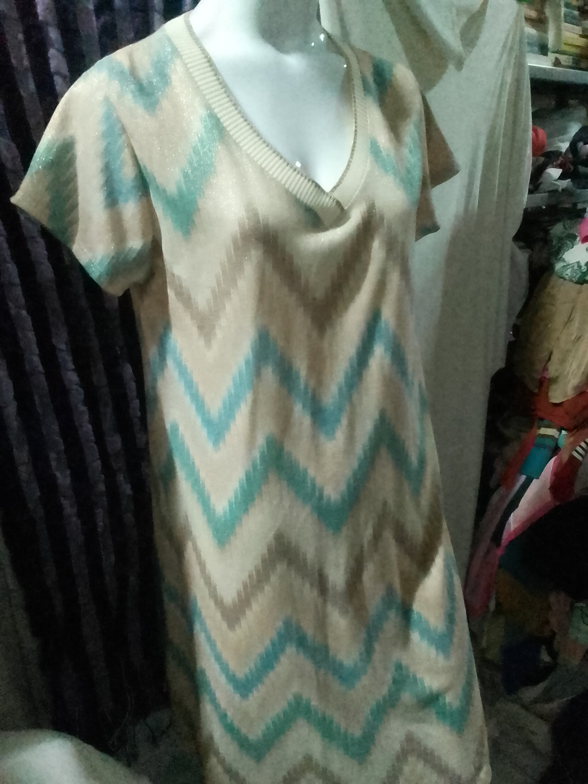 Vestido bohemio túnica manga corta - 2