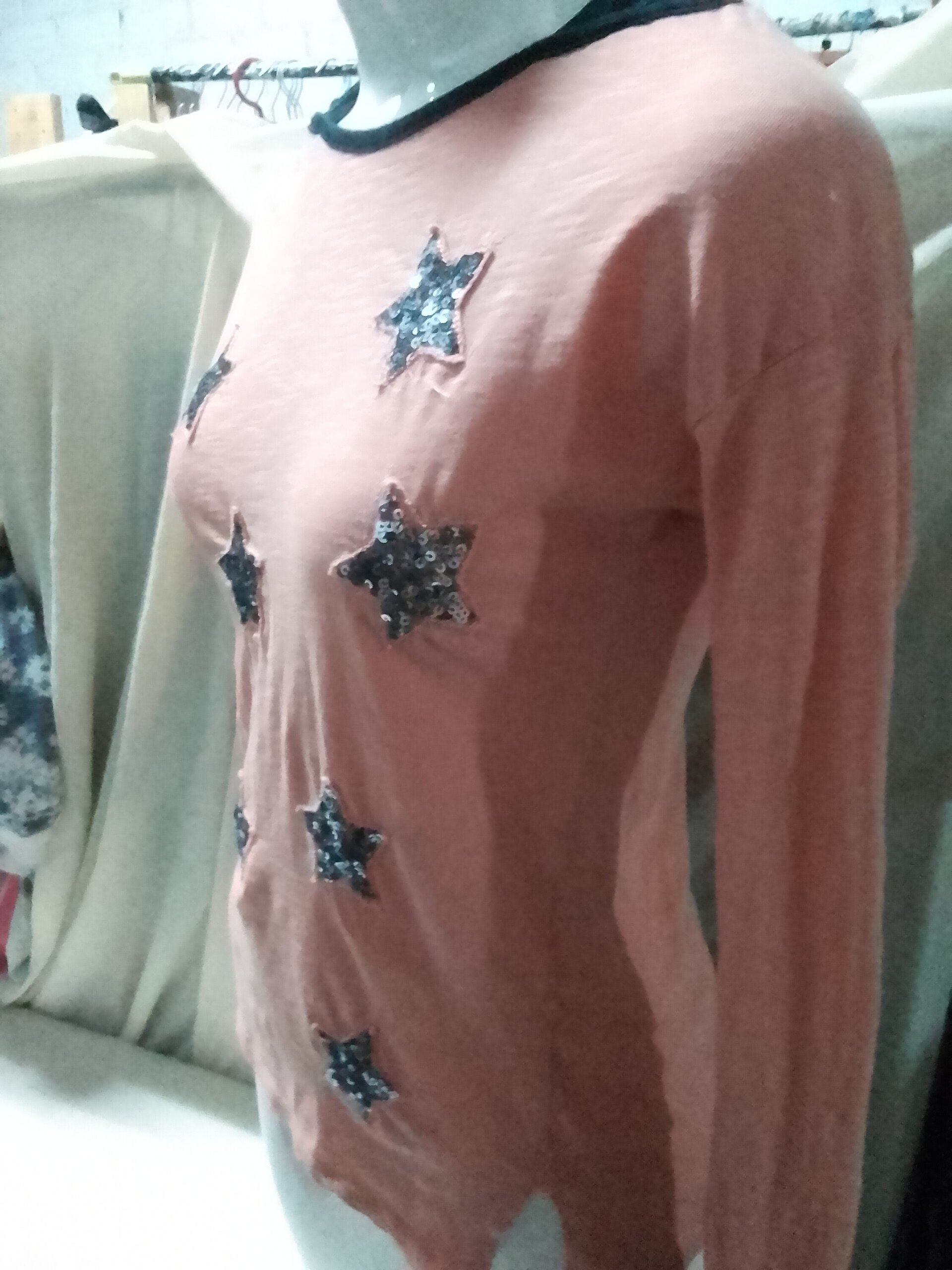 Camiseta niña manga corta con estrellitas - 3