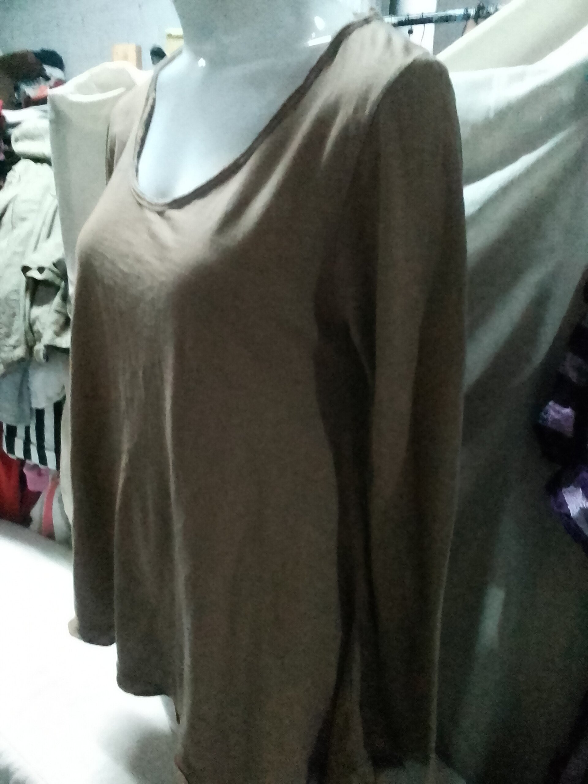 Blusa manga larga con vuelo - 4