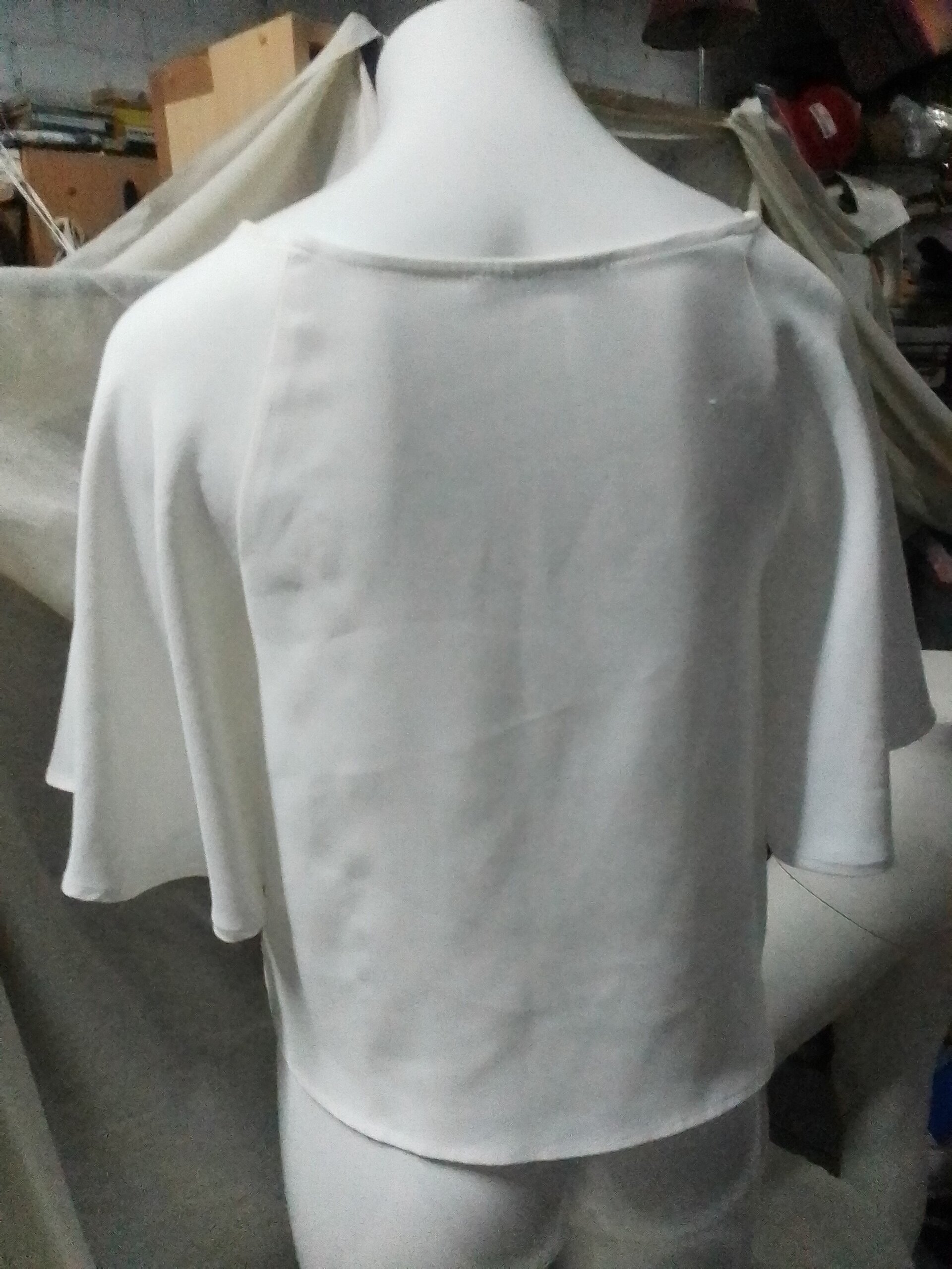 Blusa manga corta color hueso - 2